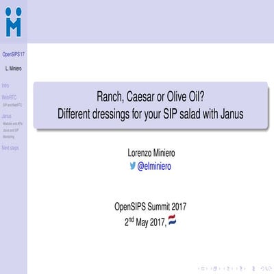 Janus/SIP @ OpenSIPS 2017