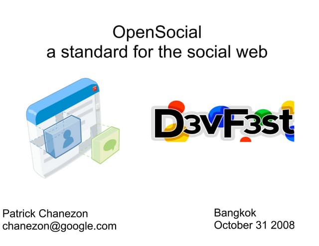 Google Devfest Bangkok - OpenSocial