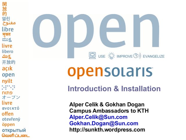 Opensolaris Introduction Extended