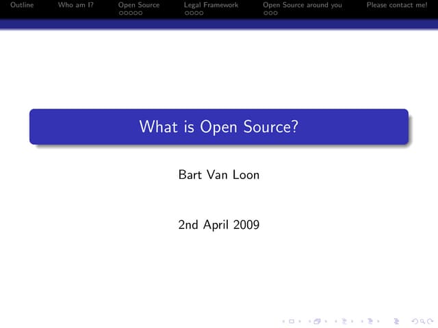 General introduction to Open Source