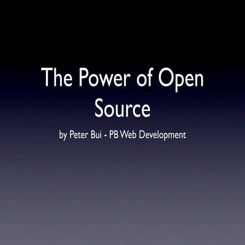 Power of Open Source | PPT