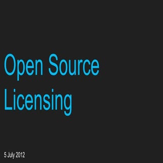 Open Source Licensing