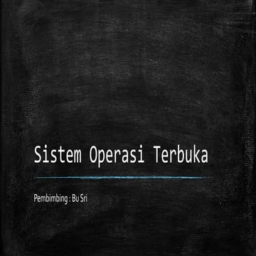 Sistem Operasi terbuka
