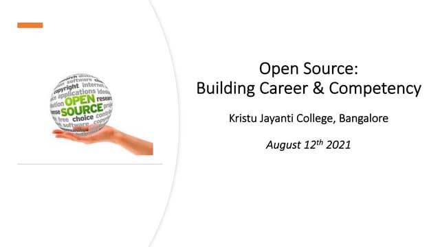 Open Source Building Career and Competency