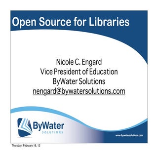 Open Source for Libraries