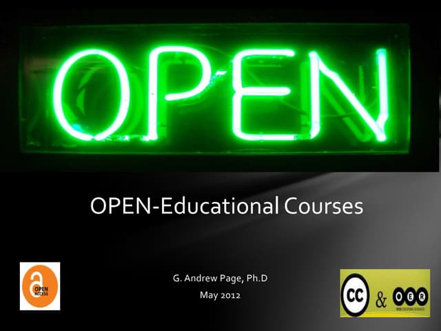 Open  Courses 2012
