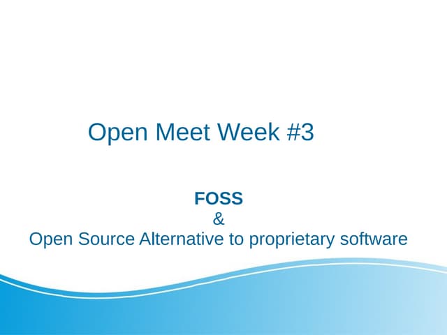 Open source alternatives to proprietary software