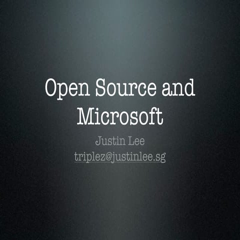 Open Source and Microsoft