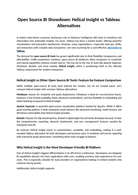 Open Source BI Showdown Helical Insight vs Tableau Alternatives.pptx