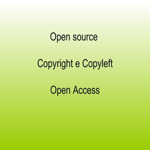 Open source copyright e copyleft