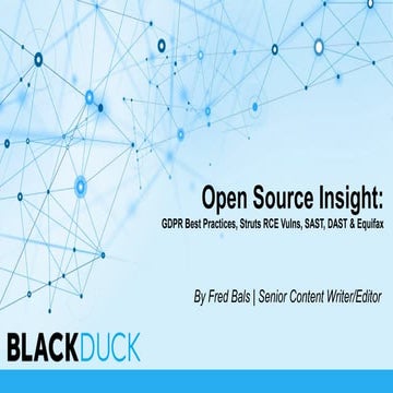 Open Source Insight:  GDPR Best Practices, Struts RCE Vulns, SAST, DAST & Equ...