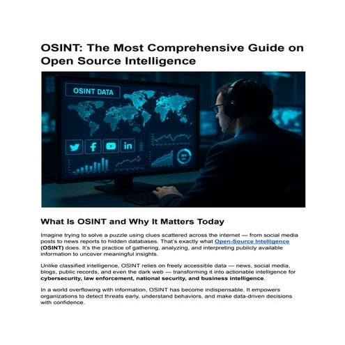 OSINT: The Most Comprehensive Guide on Open Source Intelligence