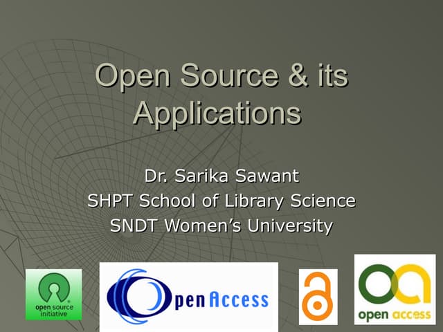 Open source softwares and its applications