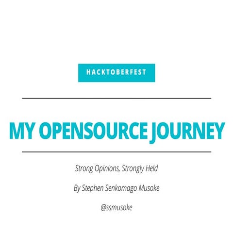 My OpenSource Journey