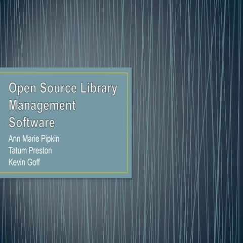 Open source library management software