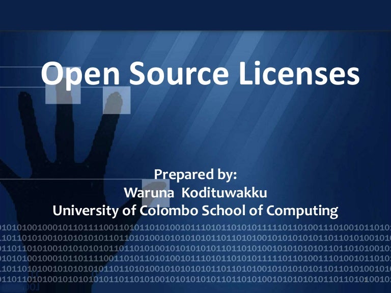 Open Source Licences Open Source Licences