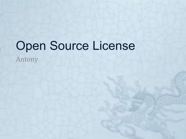 Open sourcelicense