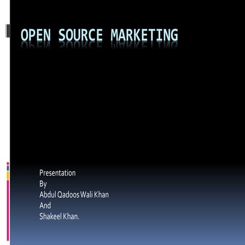 Open source marketing