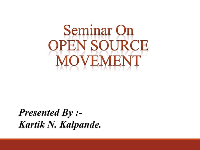 Open source movement