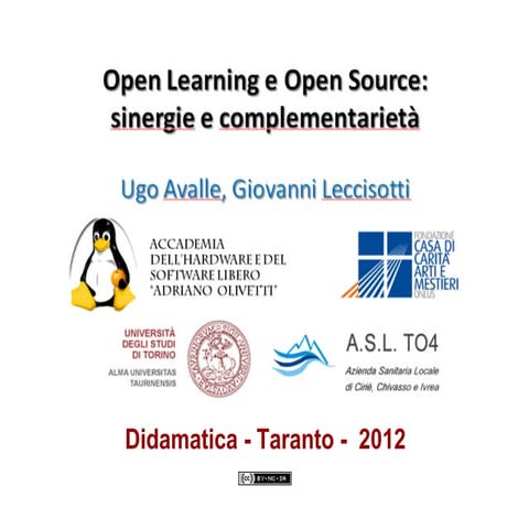 Open learning e open source sinergie e complementarietà
