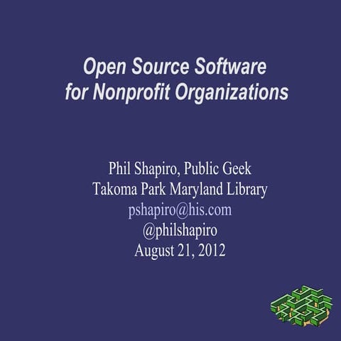 Open Source for Nonprofits