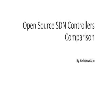 Open source sdn controllers comparison