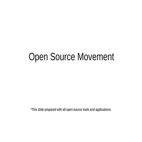 Open Source Movement