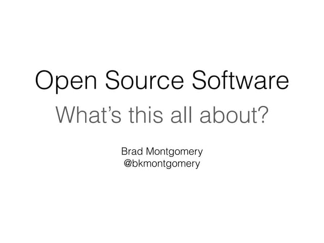 Open Source: What’s this all about?