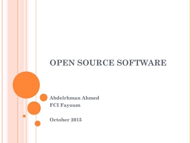 Open Source Software - Part 1