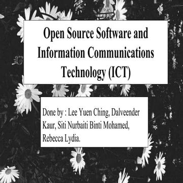 Open Source Software and ICT
