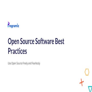 Open source software best practices | PPTX