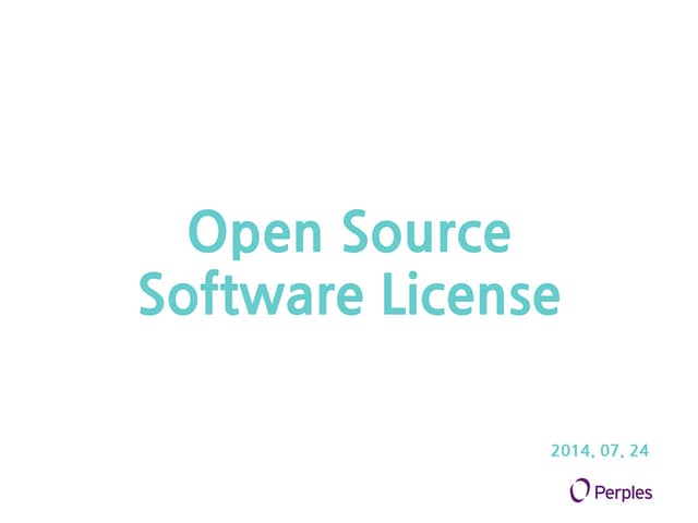 Open source software license