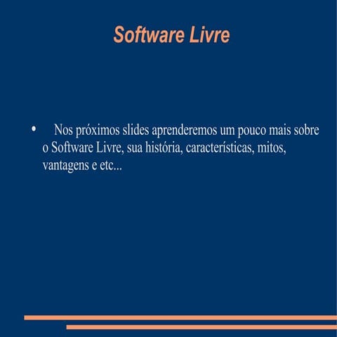 SoftwareLivre GNU LInux Conceitos Apresentação Geral Aplicativos
