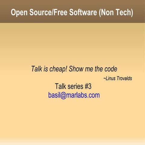 Opensource Talk