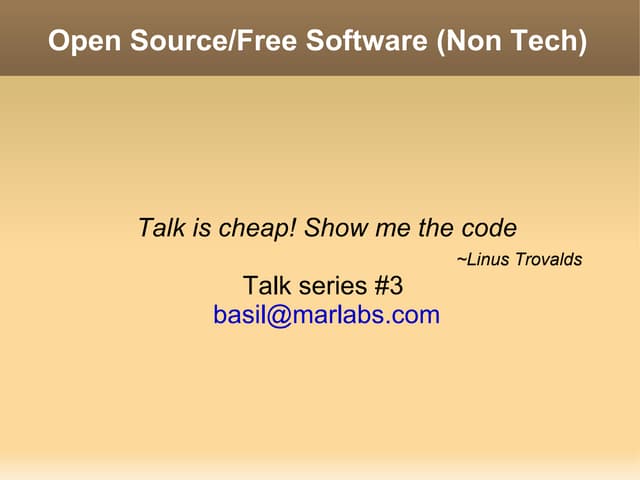 Opensource Talk