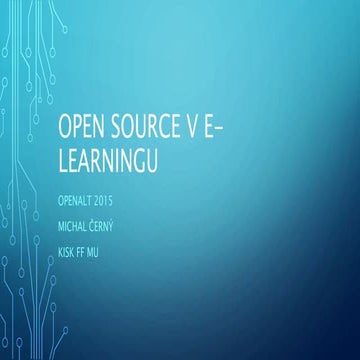 Open source v e learningu