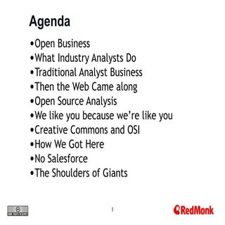 Open Sourcing The Analyst Business ...