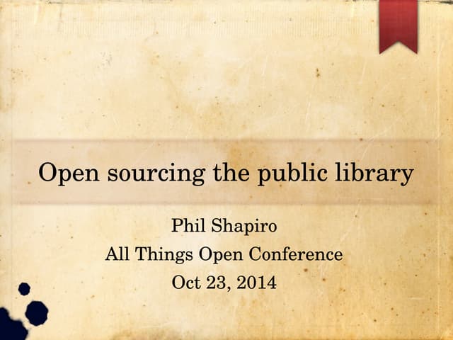 Open Sourcing the Public Library