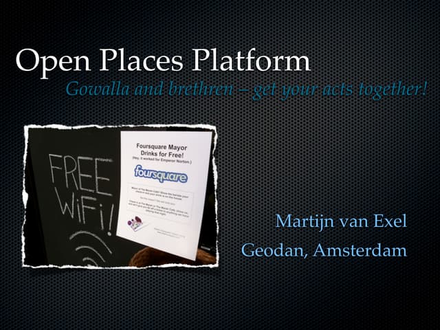 Open Places Platform