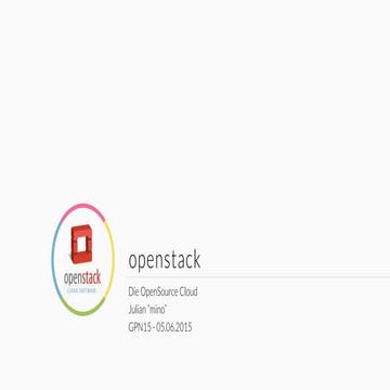 openstack Übersicht @GPN15