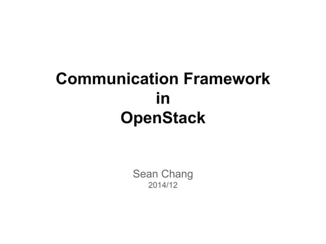 Commication Framework in OpenStack