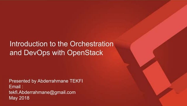 Introduction to Orchestration and DevOps with OpenStack