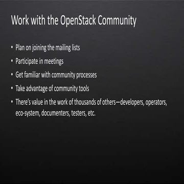 Growing OpenStack at TWC, 3rd Speaker