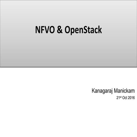 OpenStack and nfvo