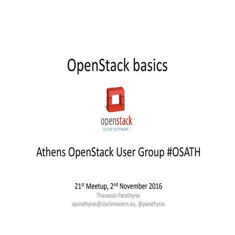 OpenStack basics | PPT