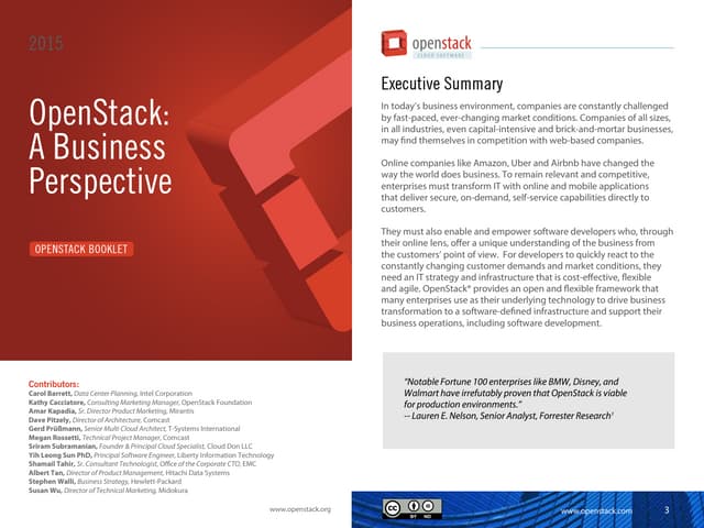 OpenStack: A Business Perspectives