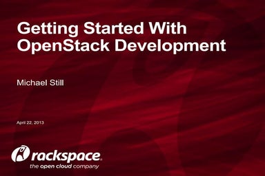 Getting Started with OpenStack Development 