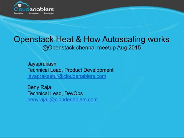 Openstack heat & How Autoscaling works