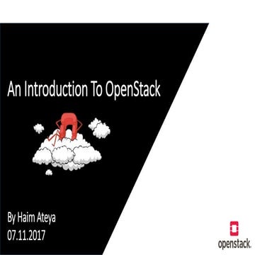 An Intrudction to OpenStack 2017