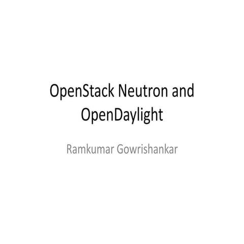 Open stack neutron and opendaylight